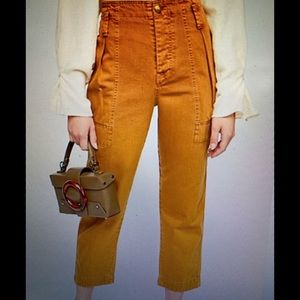 Free people brown crop chinos